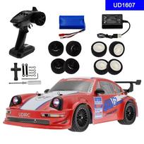 Naujas RC lenktyninis automobilis 1/16 visos skalės 4WD 60 km/h RC automobilis Didelis greitis 2,4 G 4WD Flat Running Drift nuotolinio valdymo pultas Automobilio berniuko žaislo dovana UD1607 1 Battery raudona