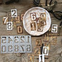 Crazyclown Skaitmeninė Dekoracija Metalinės Pjaustymo Formelės Šablonai Skaičiams Scrapbooking Dekoratyvinis Įspaudimas One Size sidabras
