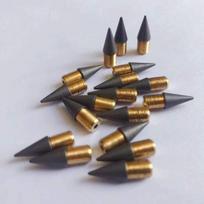 10Pcs Writing Pens Nib Replaceable Smooth Black Practical Built-in Eraser Pencil Tip Student Supplies ADM black
