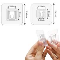 WIKHOSTAR Double-Sided Adhesive Wall Hooks Transparent Suction Cup Sucker Hooks Multipurpose Hooks Wall Storage Holder 1 Sets skaidri
