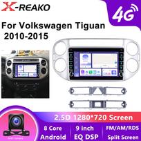 2 din Android Auto radijas, skirtas VW Volkswagen Tiguan 1 NF 2006-2016 Carplay Car Multimedia GPS 2din Autoradio 8 core 4GB+64GB blue