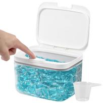 2.8L Laundry Pods Container Automatic Pop-Up Dishwasher Storage Box Large Capacity Holds Sealed Scent Beads Organizer white