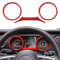 Dash Board Panel Trim Dashboard Edge Decoration Ring Cover Interior Accessories raudona