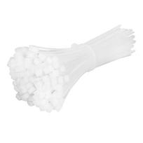 Black Self-Locking Nylon Cable Ties - Durable Plastic with Complete Specifications White, Standard 8x200mm (width 7.2mm) 100 pieces