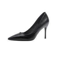 Women's Slim Heels  Professional Work Tips Not Tiring Feet Comfortable Soft PU Leather Shoes for Work Comfortable and Light 34 juoda