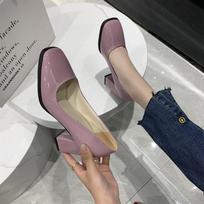 2024 Women's High Heels Pumps Women's Fashion Office Work Wedding Party Shoes Ladies Low Heels Women's Autumn 33-43 Large Size 35 rožinė