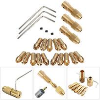 3 Sets 0.5-3mm Brass Drill Chuck Small Electric Drill Bit Collet Fit