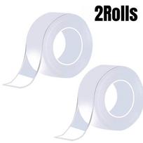 1/2/3PCS Nano Double Sided Adhesive Transparent Nano Tape Wall Stickers Suitable for Home Bathroom Restaurant Decoration white