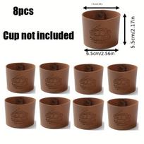 8 vienetai Lauko nerūdijančio plieno puodelis Puodelio dangtelis Vandens puodelis Šilumos izoliacijos dangtelis Apsauga nuo nusiplikymo Atsparus aukštai temperatūrai Puodelio dangtelis Pack of 8