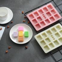Spot Thirteen Dice Mahjong Tiles, Drop Gum Chocolate Mold, Baking Silicone Mold, Cake Mold, Ice Lattice rožinė