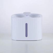 1 vnt. Katės vandens 3L automatinis fontanėlis su LED lemputėmis Šunų vandens dozatorius Skaidrus filtras Girdykla Augintinio USB kištukas Geriamasis tiektuvas With lamp balta