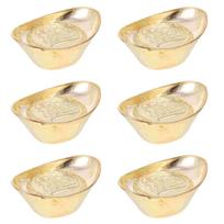 Office Adornment Miniture Decoration Ingot Ornament The Gift Simulation Craft Golden Retriever Copper Wealth Ingots 3X2X1.2CM auksinė