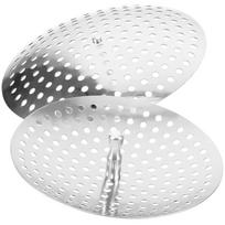 2 vnt. koštuvas kriauklės nuotekoms virtuvės krepšelis filtras ekranas plaukų gaudyklės koštuvai sidabro metalui 8.00X8.00X1.60CM sidabras