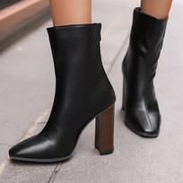 Krazing Pot Polyurethane Autumn Winter Shoes 47 Size 48 Size 49 Size 50 Serpentine Chelsea Boots Rivets Round Toe Zipper Keep Warm Ankle Boots 34 juoda
