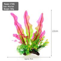 Simulated Aquarium Kelp Decor Ornaments CT105 for Fish Tank Landscaping pink