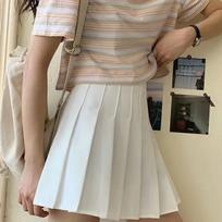 WTEMPO Girl's Streetwear School Cosplay Casual Uniform Skirts Women's Pleated Skirts Elastic High Waist Preppy Style Harajuku Y2K Skirts XL balta