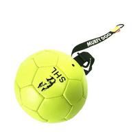 Interactive Throwing Training Game Soccer Ball Bite-proof Pet Dog Ball Toy Cowhide Harmless Teeth for Dog Pet Training Supplies geltona