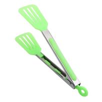 Naujos nerūdijančio plieno plastikinės maisto žnyplės BBQ spaustukai salotų duonos serviravimo žnyplės Virtuvės priedai Spalva atsitiktinė šviesiai žalios spalvos