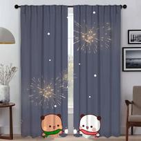 Bubu and Dudu Elegant Room Curtains for Living Room Blackout Curtains 2 Pieces Halloween Decoration Partition Shades Curtain W50xH70cmx2pcs-CL