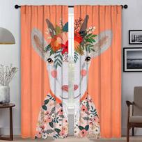 Blackout Curtains 2 Pieces Animal Curtains Child Room Partition Living Room Curtain Tulle for Bedroom Halloween Decoration Panel W50xH70cmx2pcs-CL