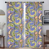 Paisley užtemdantys užuolaidos svetainei pertvarai tiulis miegamajam Helovino dekoracija namų interjero užuolaidos 2 vnt. vaikas W50xH70cmx2pcs-CL gray