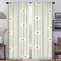 Cute Flowers Blackout Curtain for Room 2 Panel Partition Anti-mosquito Curtains 2 Pieces Tulle for Bedroom Shades Living Kitchen W50xH70cmx2pcs-CL
