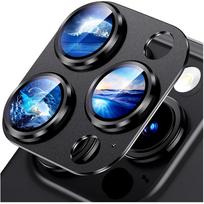 Titano juodo metalo stiklo fotoaparato objektyvo ekrano apsauga, skirta iPhone 15 Pro Max 14 Plus 13 apsauginis dangtelis 15Pro 14Pro priedas iphone 11 juoda