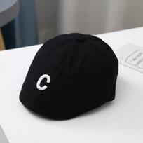 Children Wear Berets Backwards, Foreign Style C Letter Embroidery Forward Hat Boys And Girls Baby Spring And Autumn Hat Tide