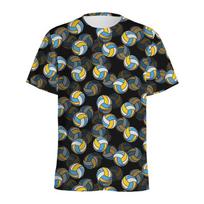 Basketball Volleyball Graphic T Shirt For Men 3d Printed Loose T-shirt Summer Casual Sports Tee Shirts O'neck Short Sleeves S black