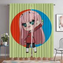Window Curtain for Room 2 Panel Zero Two Anti-mosquito Curtains for Camera Halloween Decoration Partition Shades Living Kitchen W50xH70cmx2pcs-CL