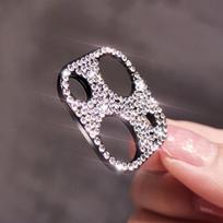 iPhone 16/14 Pro Max/Xs Rear Camera Lens Protector with Diamond Metal Ring 17 black