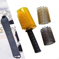 Snowboard Wax Brush Kit Ski Brushes Roller Nylon Brass Horsehair Professional Waxing orange