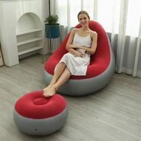Madingas pripučiamas laisvalaikio sėdmaišis sofa tinginio sofa komplektas lauko sulankstomas gultas lova pūkuota sėdynė tatami pufas miegamojo kėdė raudona