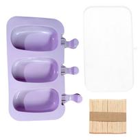 2pieces Silicone Mold For Homemade Ice Cream Easy To Demold Reusable And Food Grade Ice Mold -20℃ white