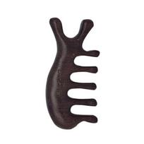 Eclado Golden Sandalwood Gua Sha (Massage Tool) for Body and Face, 1 Piece black
