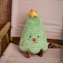 Christmas Gift Tree Gingerbread Man Flower Ring Pillow Super Soft Cartoon Dolls Baby Comfort Xmas Birthday Gift Party Decor about 20cm