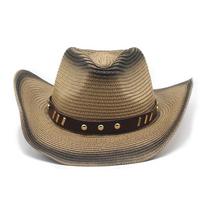 Vakarų pajūrio kepurė nuo saulės Paplūdimio kepurė vyriška ir moteriška lauko purškimo dažais džinsinė šiaudinė kepurė nuo saulės M（56-58cm） beige
