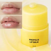 Honey Lip Propolis Lip Balm  Tin Ted Lip Balm Hydrating Overnight Lip Long-lasting Care Of Lip Skin Smooth Lips  Fade Lip Line One Size geltona