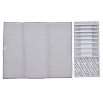 Dish Drying Mat with Rack Water Absorption Folding Design Dish Drying Rack with Mat for Kitchen white