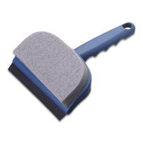 Window Scraper Double-sided Tile Glass Brush Tile Glass Brush Dirt Removing Household Mirror Sponge with Non-slip Handle mėlyna