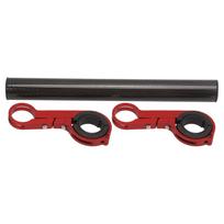 Bicycle Handlebar Double Extender Bracket Mount Bike Headlight Mount Bar Computer Holder black