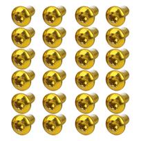 24pcs ZTTO Bicycle Disc Brake Screws T25 Colorful Bolts M5x10mm0.4in Steel Wear ResistanceGold