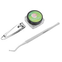 Bunion Corrector Kit Foot Care Ingrown Toenail Lifter Pedicure Straighten Clip Nail Scissors#1 12 Nail pads white