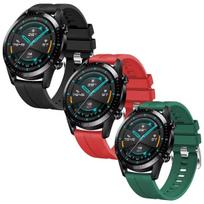 3Pcs 20mm 22mm Unisex Silicone Watch Strap Soft Breathable Waterproof Bracelet Compatible with Huawei Samsung Galaxy Amazfit Smart Watch Accessoris 22mm