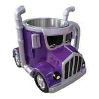 Semi-Truck Coffee Mugs Stainless Steel Semi Truck Shaped Mug Resin Coffee Mug Gifts for Coffee & Truck Lovers 200-250ml violetinė