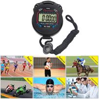 Skaitmeninis chronometras LCD Skaitmeninis chronometro laikmatis su virvele Virtuvinis chronometras Daugiafunkcinis plaukimui, bėgimui, sporto treniruotėms CHINA black