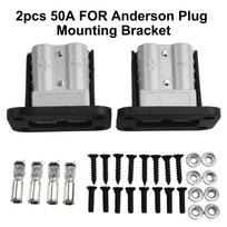 2PC,FOR Anderson-Plug Flush Mount 50Amp Mounting Bracket-Panel Cover For Caravan gray