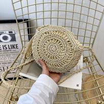 Rattan Woven Women Straw Crossbody Bag Small Clutch Purse and Handbag Summer Beach Bag Woman Tassel Shoulder Messenger Bag 28cm*7cm*25cm smėlis