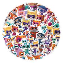 Stickers Super Kitties Supercats sticker pack stickers set of stickers 50 pcs 5 įvairiaspalvis