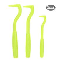 2 Sets of ABS Green Pet Tick Remover Bug Catcher Flea Tweezers Groom Tool for Dogs Cats General yellow